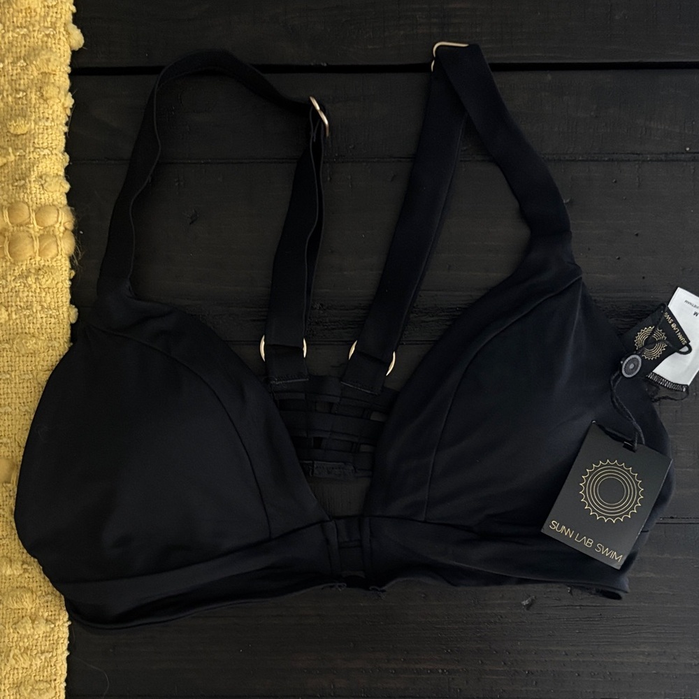 Black strappy bikini top